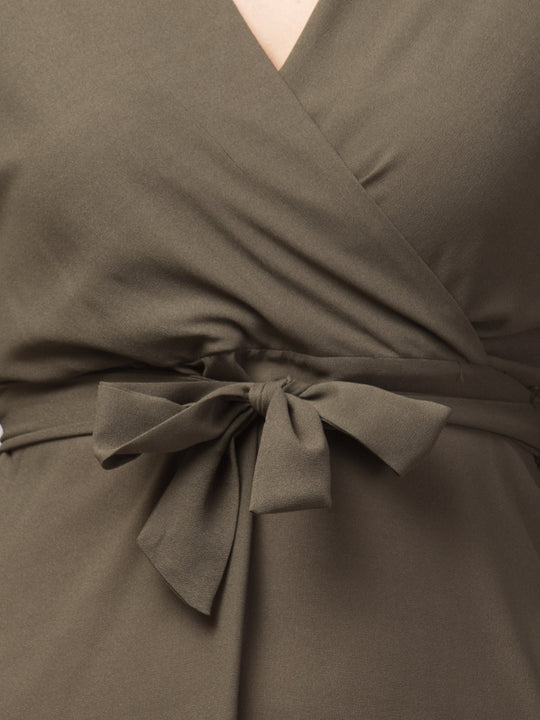 Wrap Around Georgette Midi Dress