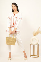 Cinnamon Bloom Embroidered Tunic