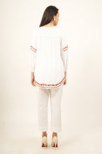 Cinnamon Bloom Embroidered Tunic