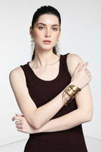 Maroon Shimmer Knit Sleeveless Bodycon Mini Dress