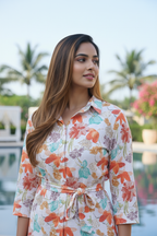 Resort Bloom Co-ord Set: Floral Print Shirt & Trousers