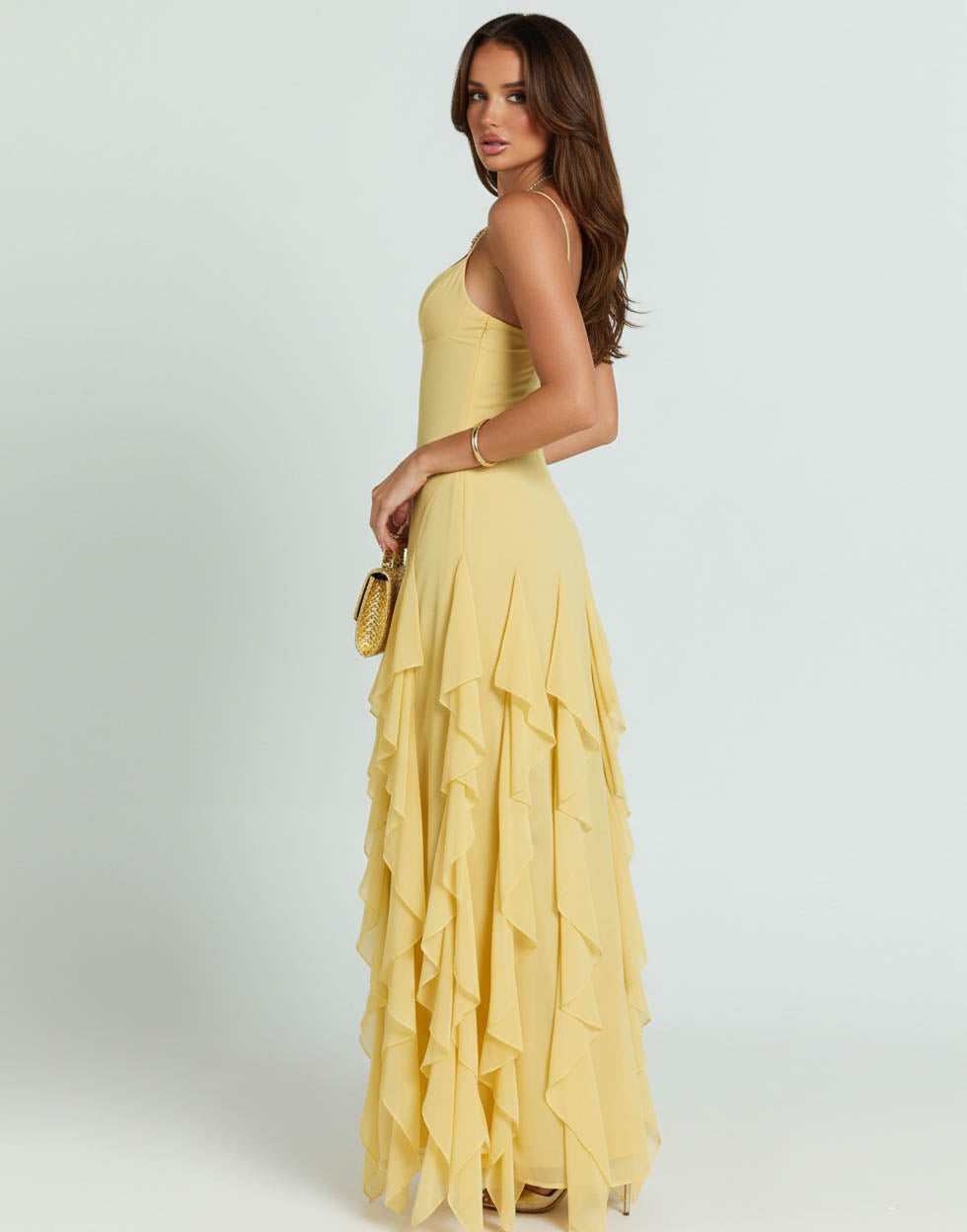 Solstice Tiered Ruffle Maxi Gown